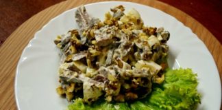 Салат м’ясний з грибами Салат м'ясний з грибами