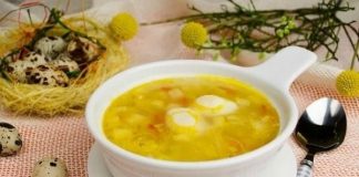 Суп з перепелиними яйцями Суп з перепелиними яйцями