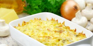 Картопляне пюре, запечене з грибами Пісні страви у піст: картопляне пюре, запечене з грибами