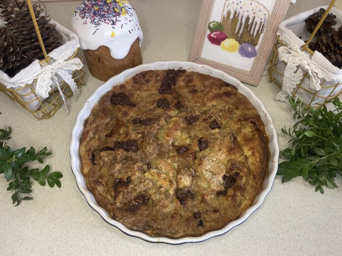 пудинг із черствої паски в духовці